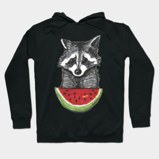 Racoon and watermelon Hoodie